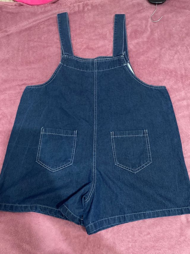 Shorts de peto vaqueros