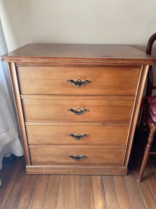 Cassettiera in legno vintage Sapelly