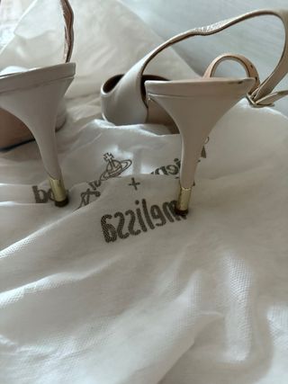 Zapatos de fiesta Karmine blanco roto