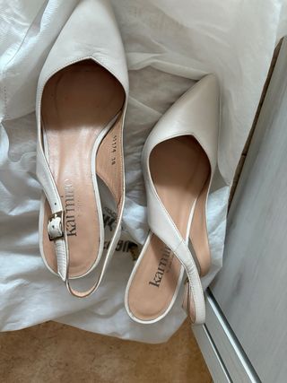 Zapatos de fiesta Karmine blanco roto