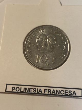 Moneda Polinesia Francesa 10 Francos