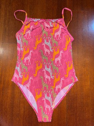 Bañador rosa con jirafas 