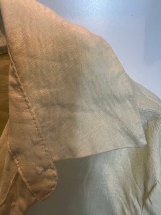 Camisa Lino Mango Talla S Amarilla