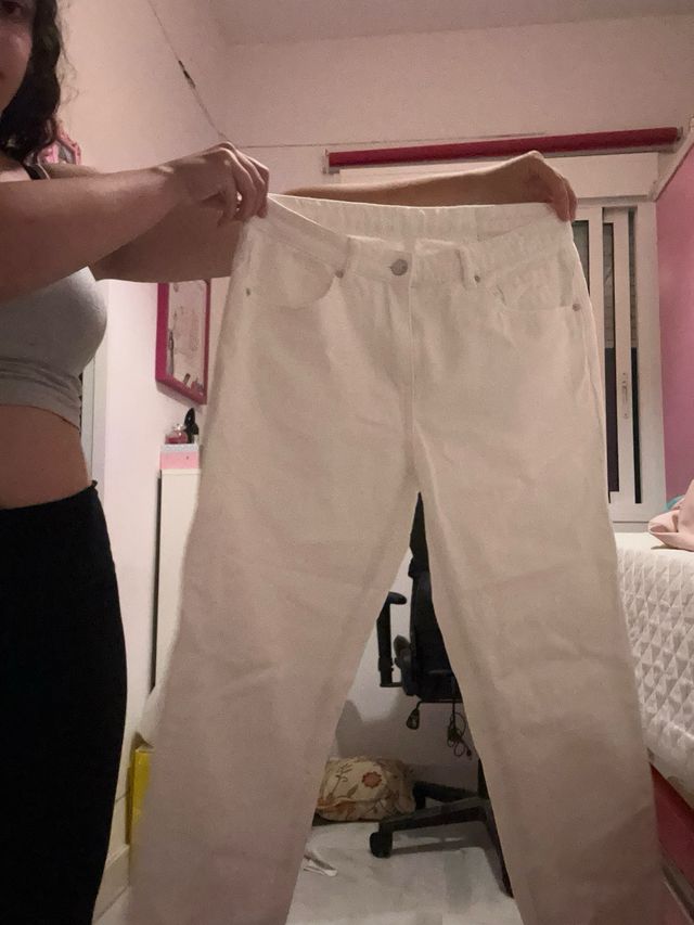 Pantalón Vaqueros Blanco