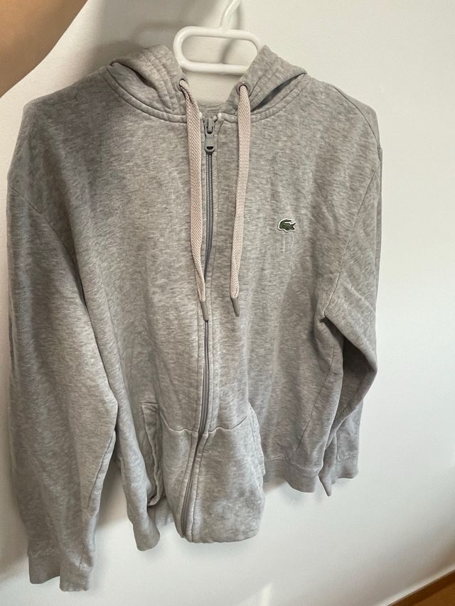 Chaqueta Lacoste Gris con Cremallera