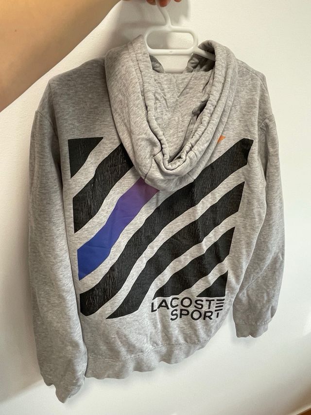 Chaqueta Lacoste Gris con Cremallera