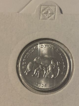 Moneda de Somalilandia 2005 Elefantes