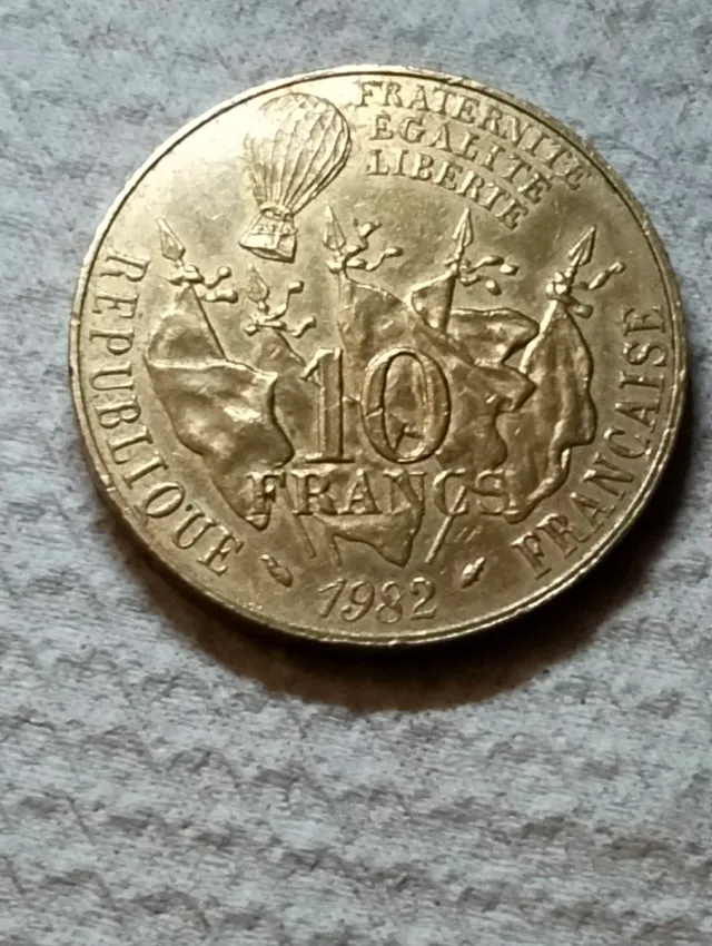 Moneda Francia 1982 León Gambetta Bronce
