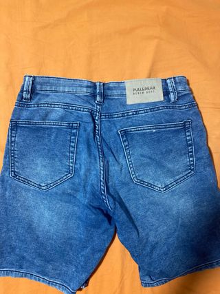 Pantalón corto vaquero PULL&BEAR azul