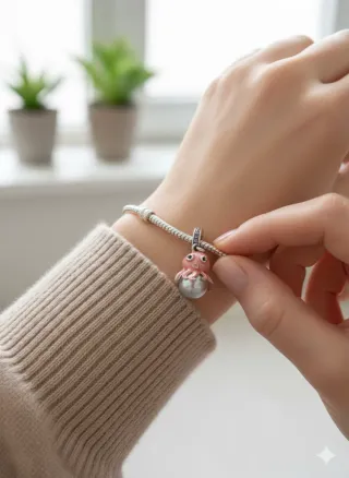 Charm Pulpo Plata S925 Rosa