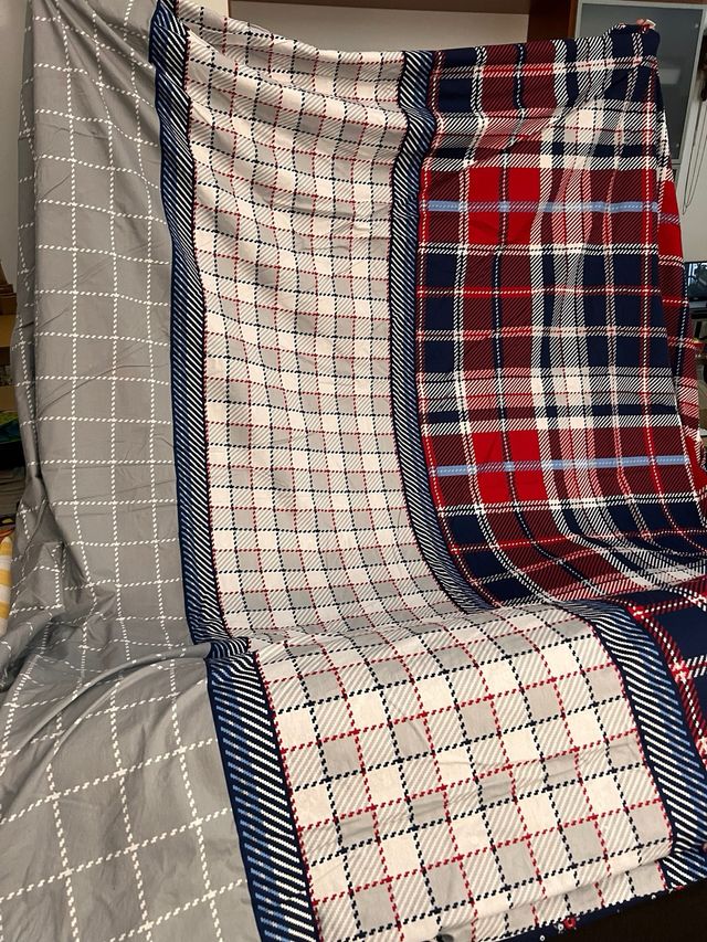 Copripiumone matrimoniale tessuto fantasia