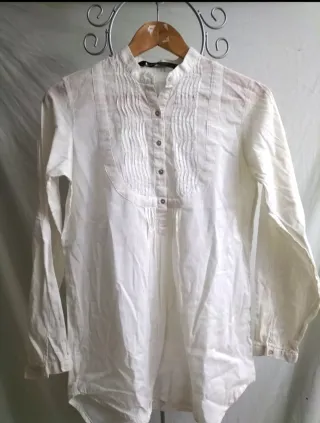 Blusa Zara Blanca Talla 38