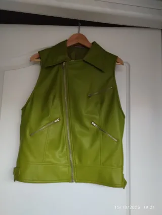 Chaleco polipiel verde oliva T. XXL