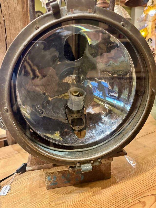Lámpara faro de locomotora de vapor siglo 19