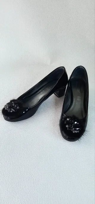 Zapatos Roberto Botella Talla 38 Negros Charol