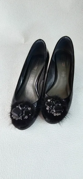 Zapatos Roberto Botella Talla 38 Negros Charol