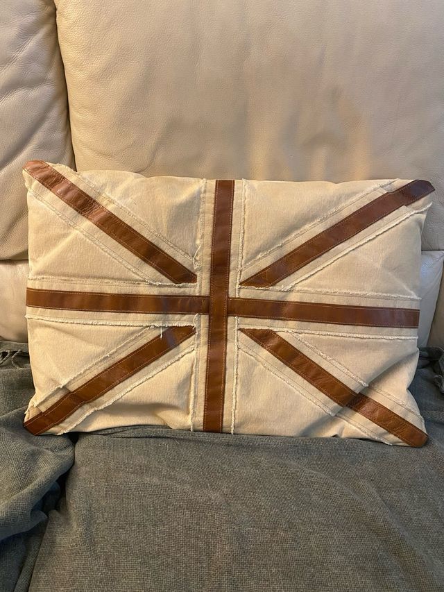 Cojín Union Jack Beige y Marrón