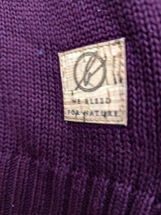 Jersey Bleed Algodón Gris y Morado