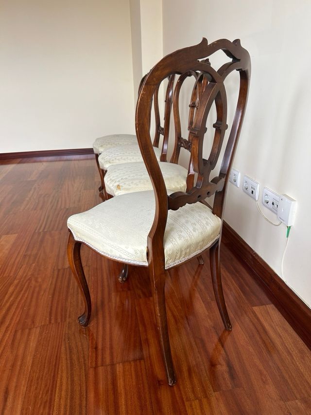 Juego de 4 sillas vintage madera