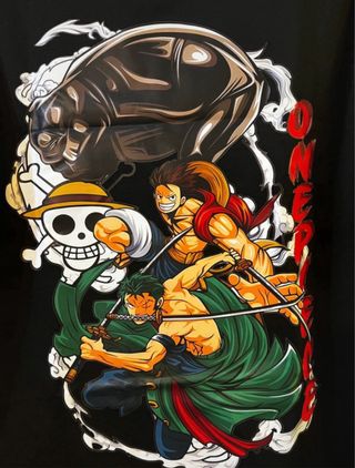 T-shirt One Piece Luffy Zoro Stampa M