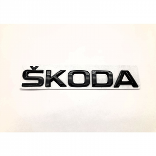 EMBLEMA LOGO TRASERO SKODA NEGRO PEQUEÑO