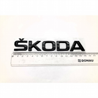 EMBLEMA LOGO TRASERO SKODA NEGRO PEQUEÑO