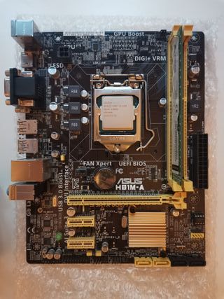 Placa Base ASUS H81M-A + Intel i5 4460 + 4GB RAM