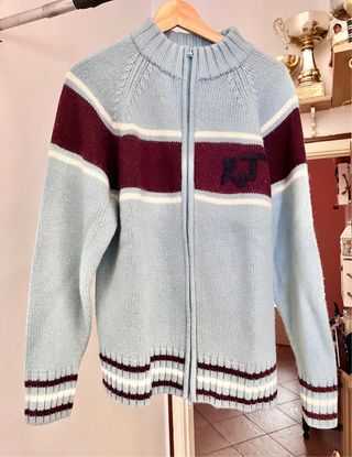 Giacca Rifle Uomo Zip Blu/Borgogna L