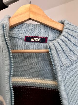Giacca Rifle Uomo Zip Blu/Borgogna L