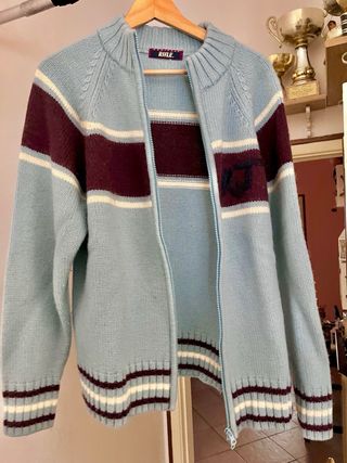 Giacca Rifle Uomo Zip Blu/Borgogna L