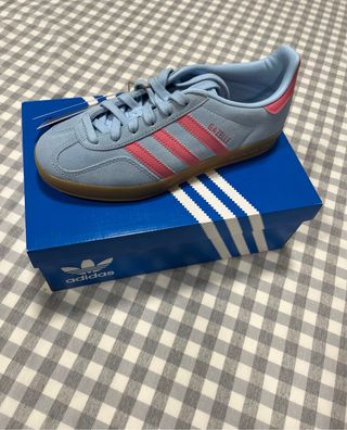 Zapatillas Adidas Gazelle Azul y Rosa