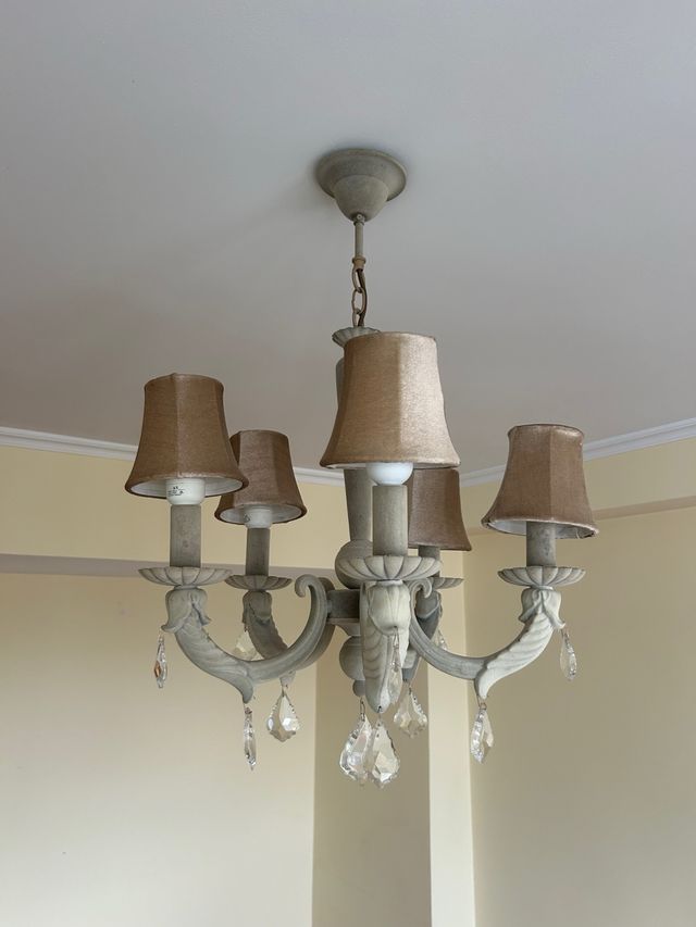 Lámpara colgante vintage beige