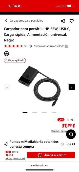 2 cargadores hp
