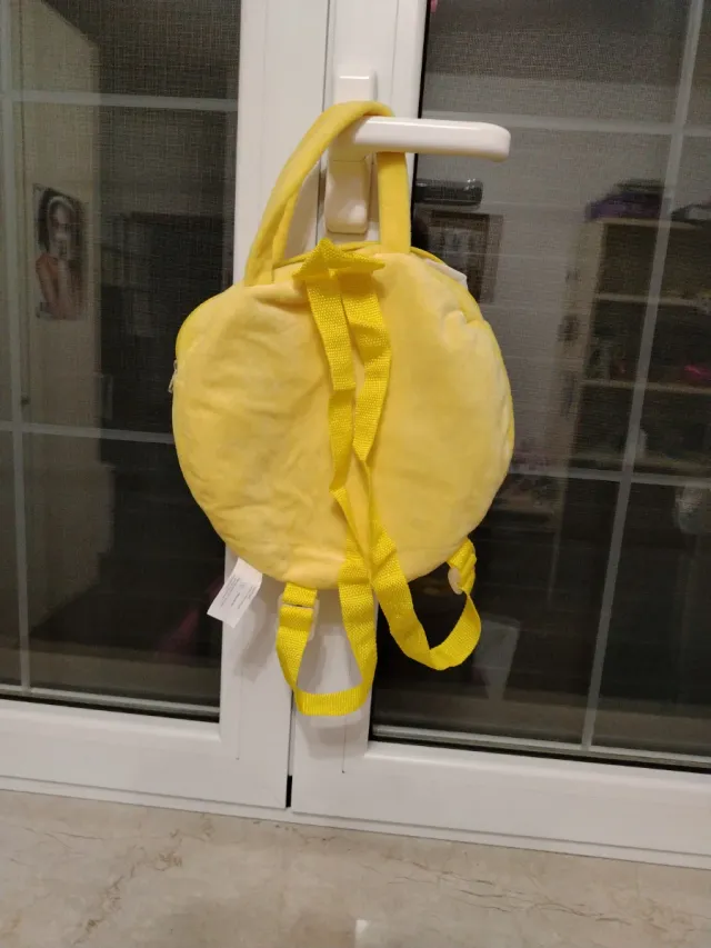 Zainetto bambino emoji sorridente giallo