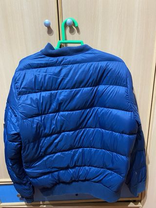 Cazadora bomber Hollister azul plumas
