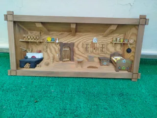 Cuadro infantil rústico madera