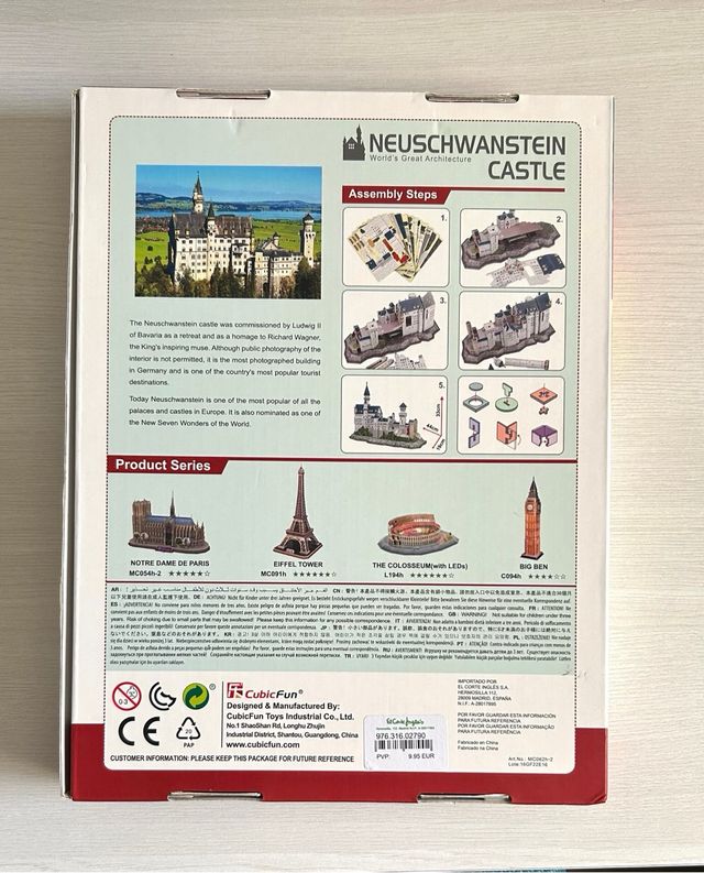 Puzzle 3D CubicFun Castillo Neuschwanstein
