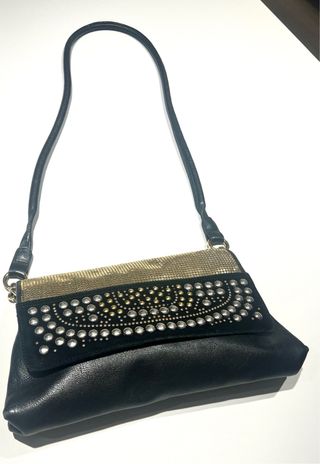 Borsa Pinko vera pelle borchie tracolla