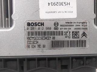 268989 centralita motor uce 0281012980 citroen c4