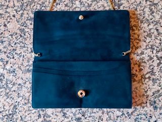 BOLSO DE ANTE NEGRO VINTAGE PARA FIESTA/EVENTO