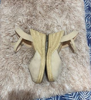 Zapatos Cuñas Esparto Verano Beige casi nuevas 