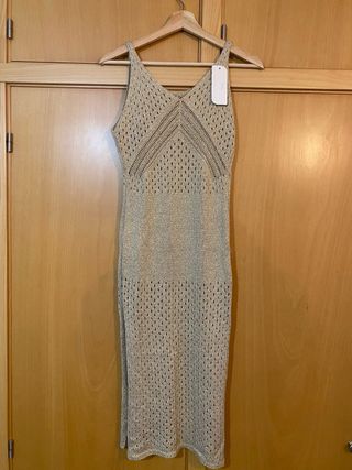 Vestido dorado tejido sin estrenar