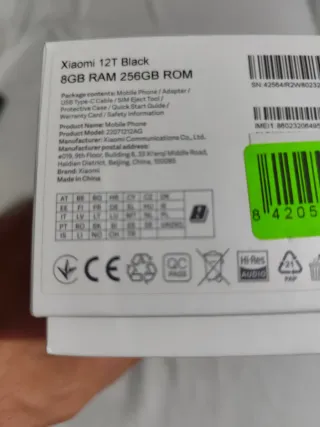 Xiaomi 12t Nero