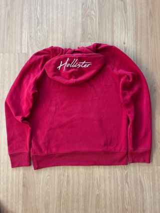 Sudadera Hollister Roja Logo Bordado Talla S