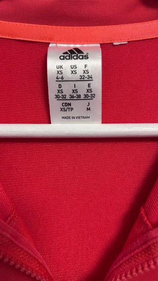 Sudadera Adidas Roja con Rayas