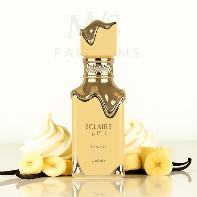 Perfume Eclaire Banoffi Lattafa Beige/Oro