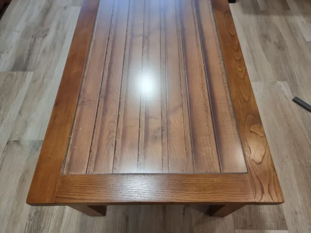 Mesa de centro madera y cristal