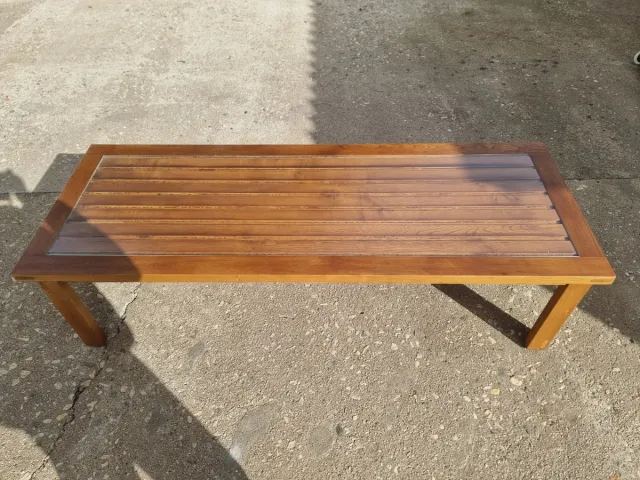 Mesa de centro madera y cristal