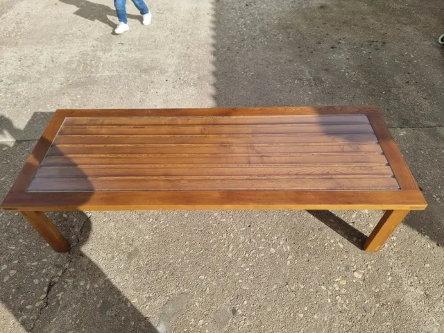 Mesa de centro madera y cristal