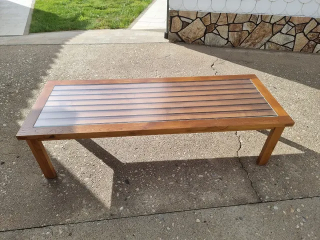 Mesa de centro madera y cristal